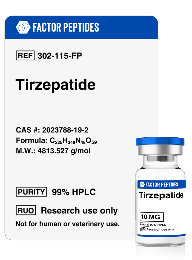 Tirzepatide Peptide - Tirzepatide 10 mg - Factor Peptides