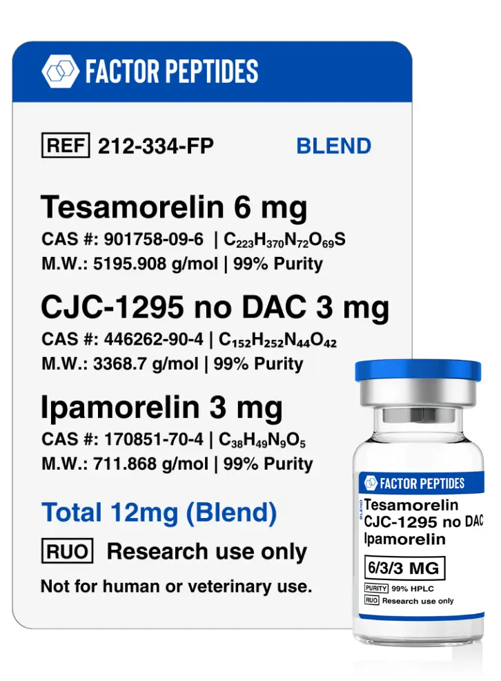 Tesamorelin + CJC1295 + Ipamorelin Blend - Fat Burn Peptides